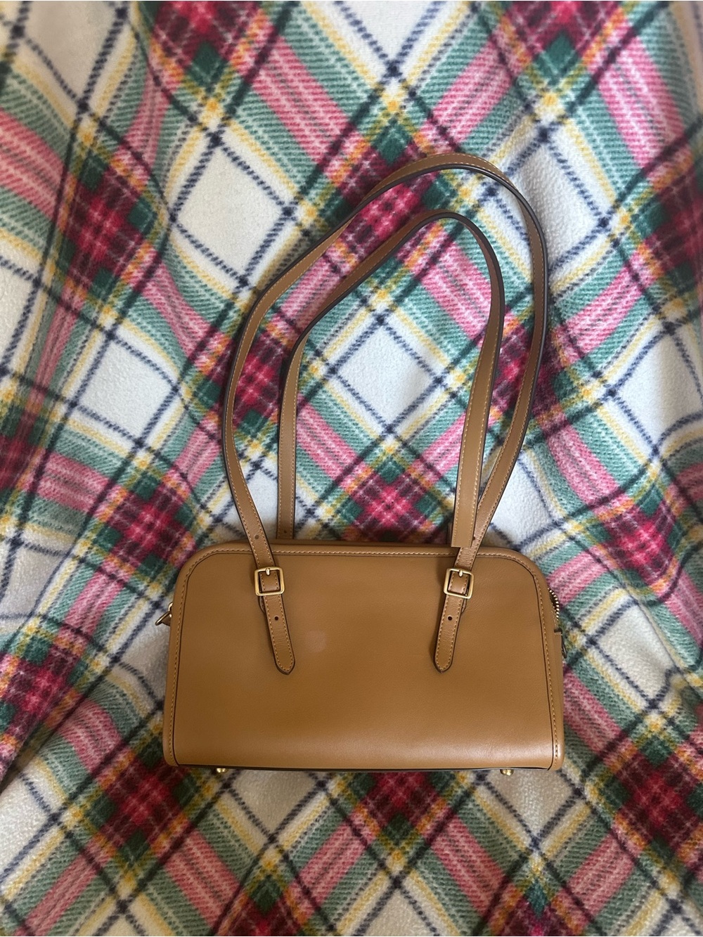 Coach Tan Leather Double-Strap Swing Bag - Picture 5 of 9